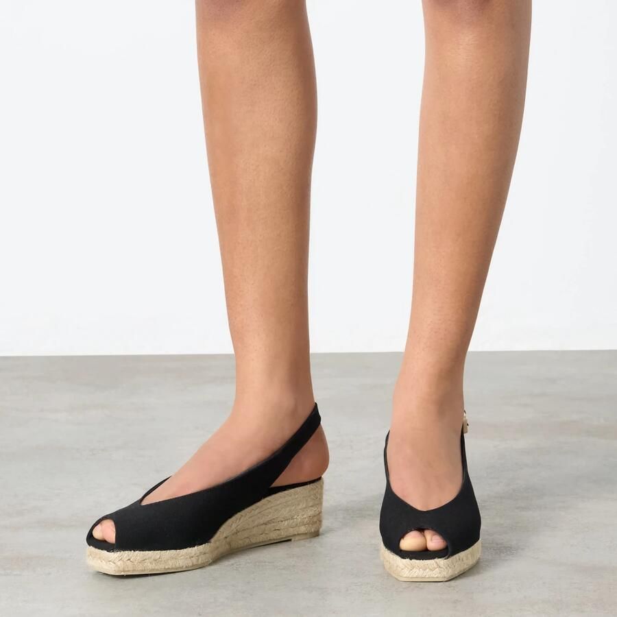 Castaner Sandalen CASTAÑER DOSALIA SCHWARZE ESPADRILLE MIT KEIL in zwart - Foto 2