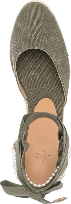 Castañer Groene Canvas Sleehak Espadrilles - Foto 2