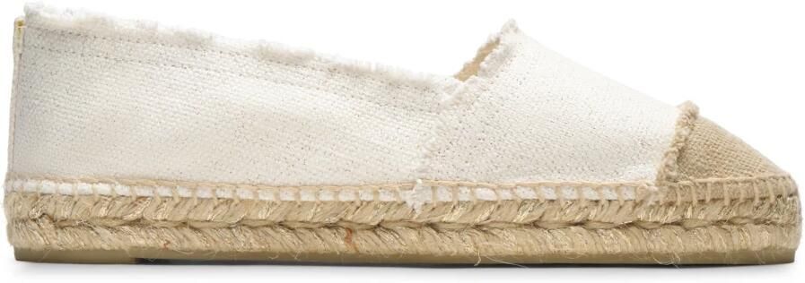 Castañer Espadrilles met Glitterfinish en Contrasterende Inzet White Dames