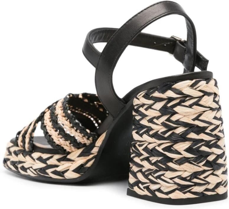 Castañer Zwarte Sandalen met Gekruiste Bandjes - Foto 2