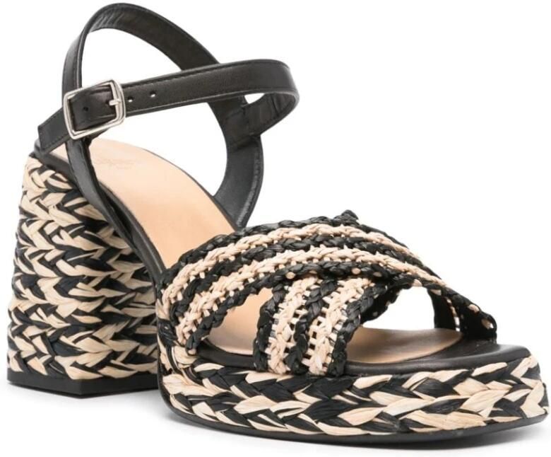 Castañer Zwarte Sandalen met Gekruiste Bandjes - Foto 3