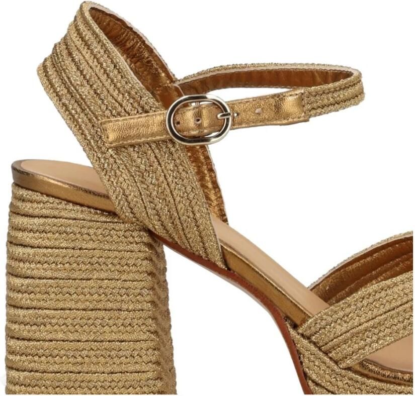 Castañer Gouden Hak Espadrilles voor Vrouwen Beige Dames - Foto 2