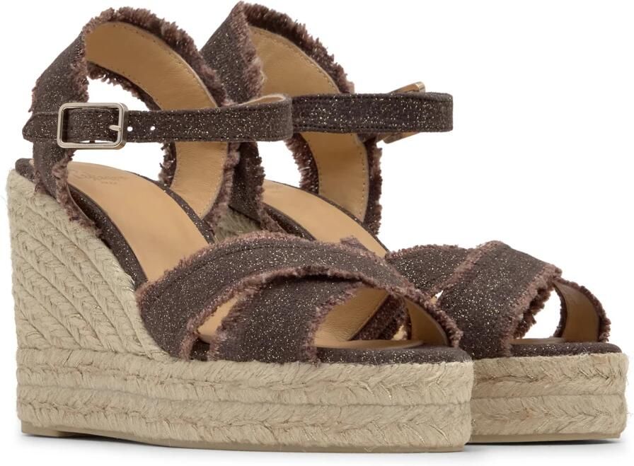 Castañer Bruine Sleehak Espadrilles Sandalen Brown Dames - Foto 5
