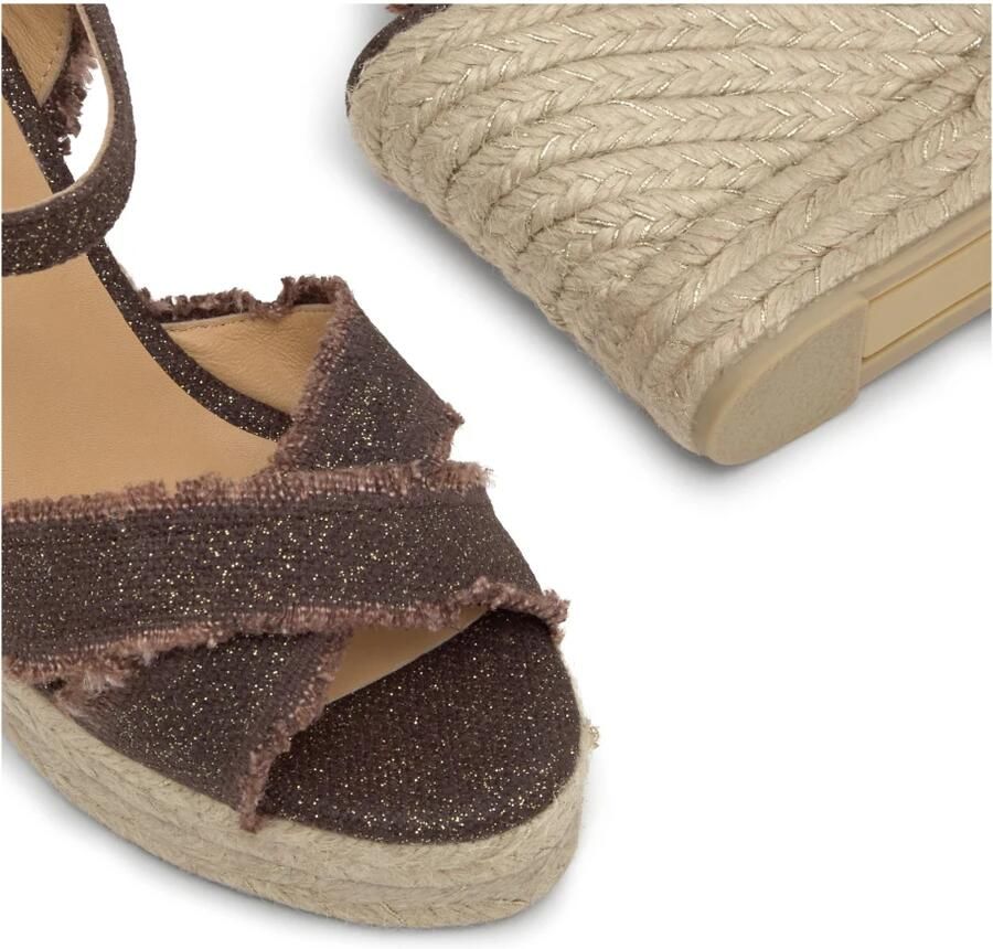 Castañer Bruine Sleehak Espadrilles Sandalen Brown Dames - Foto 3
