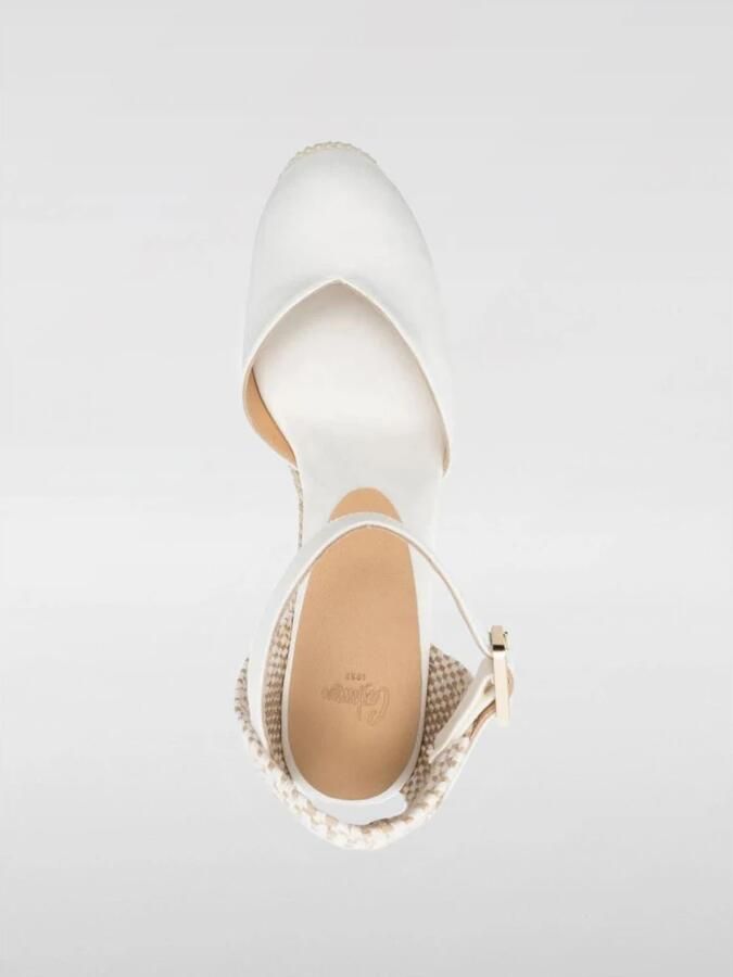 Castañer Witte Espadrille Sleehak Sandaal - Foto 2