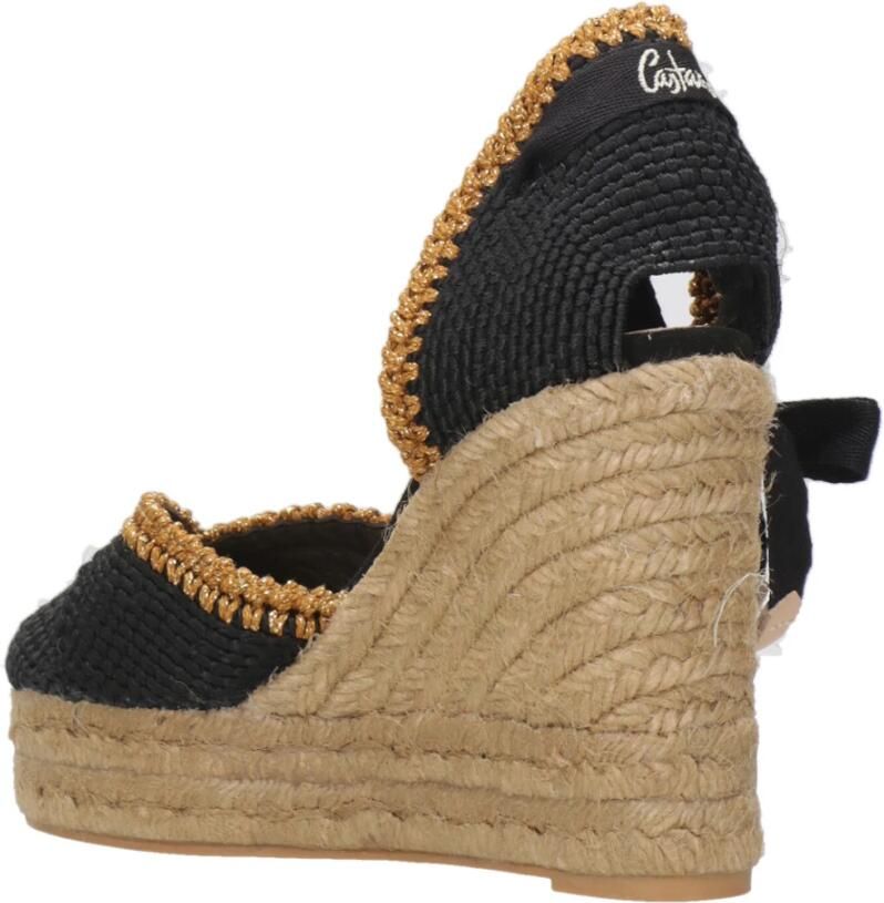 Castañer Coeur espadrilles met onze iconische stiksels op de hielkap 11 cm sleehak en dubbele platform. - Foto 2