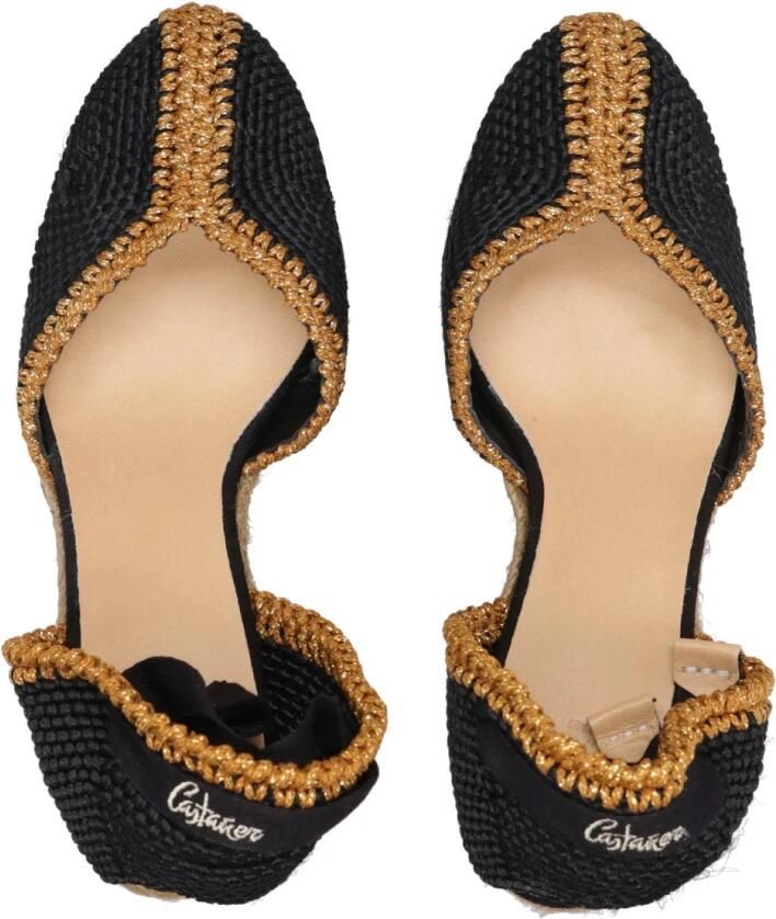 Castañer Coeur espadrilles met onze iconische stiksels op de hielkap 11 cm sleehak en dubbele platform. - Foto 3