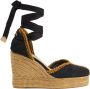 Castañer Coeur espadrilles met onze iconische stiksels op de hielkap 11 cm sleehak en dubbele platform. - Thumbnail 8