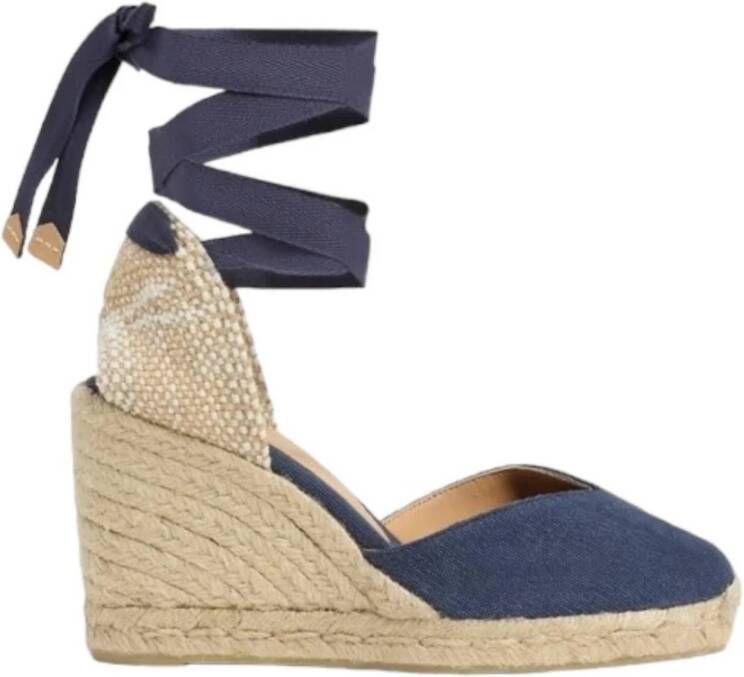 Castañer Denim Espadrilles van Biologisch Katoen Blue Dames