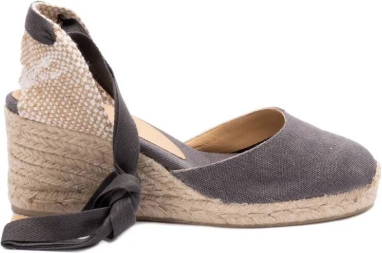 Castañer Donkergrijze Esparto Carina Sandalen
