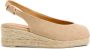 Castañer Canvas Sleehak Espadrilles met Open Neus Beige Dames - Thumbnail 2