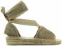 Castañer Beige Zool Sleehak Sandalen met Lurex Details Yellow Dames - Thumbnail 1