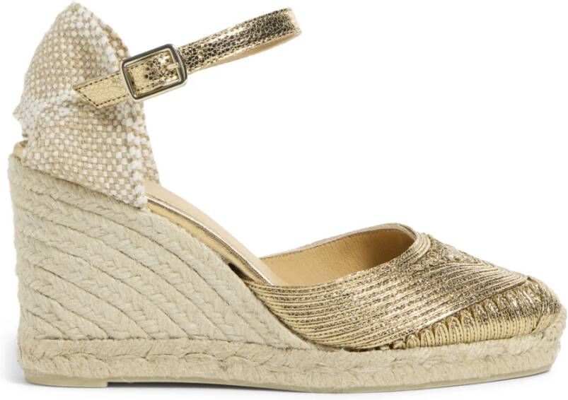 Castañer Espadrilles met 5 cm sleehak. Yellow Dames