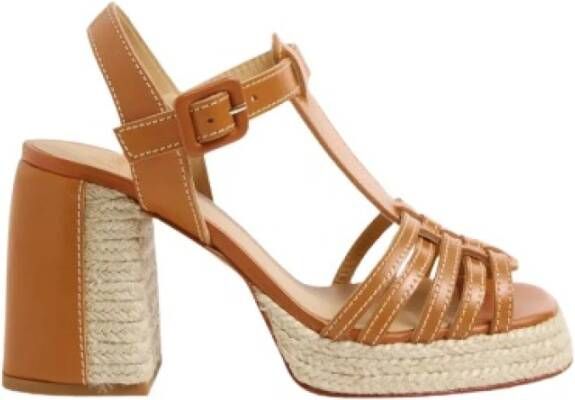 Castañer Espadrilles met open hiel en enkelband