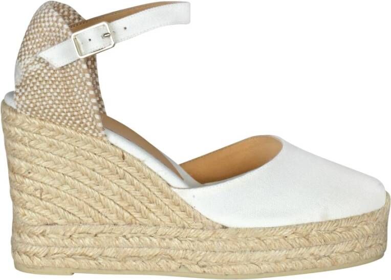 Castañer Espadrilles met sleehak en enkelbandje