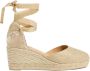 Castañer Carina 6 Sleehak Espadrilles Beige Glitter Brown Dames - Thumbnail 1