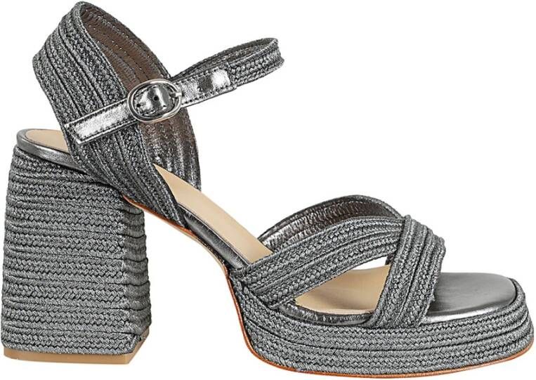 Castañer Flat Sandals Gray Dames