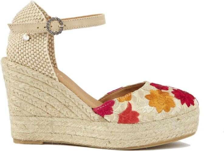 Castañer Geborduurde hoge sleehak espadrilles Multicolor Dames