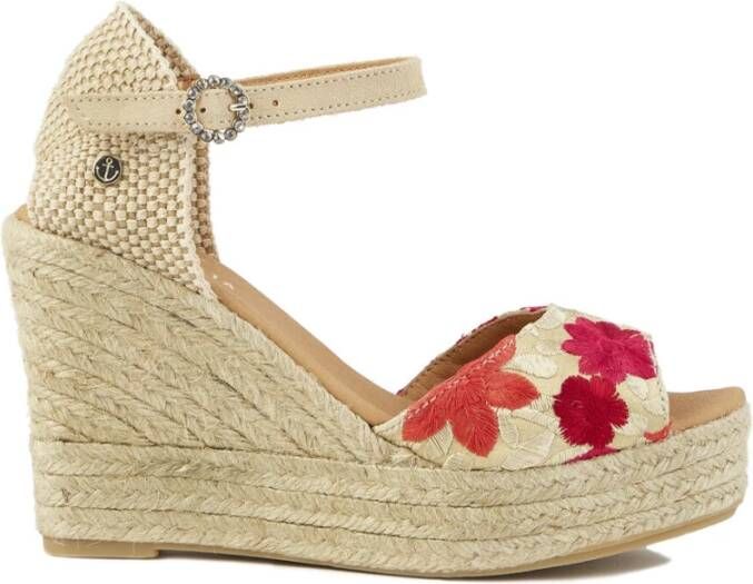 Castañer Geborduurde sleehak espadrilles Multicolor Dames