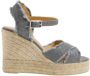 Castañer Gekruiste Band Donkergrijs Zilver Espadrille Gray Dames - Thumbnail 1