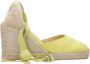Castañer Handgemaakte sleehak espadrilles met lintbinding Yellow Dames - Thumbnail 6