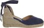 Castañer Handgemaakte Wedge Espadrilles met Lint Binden Blue Dames - Thumbnail 8