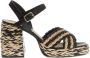 Castañer Gevlochten Beige en Zwarte Plateau Sandalen Multicolor Dames - Thumbnail 1