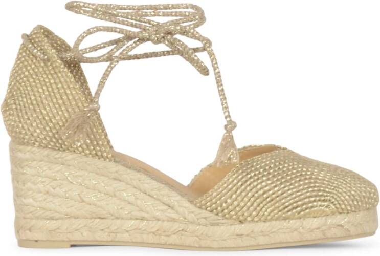 Castañer Gouden platte schoenen Cora model