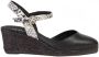 Castañer Gouden sleehak espadrilles handgemaakt in Spanje Black Dames - Thumbnail 1