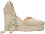 Castañer Gouden sleehak sandalen met touwdetail - Thumbnail 1