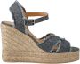 Castañer Handgemaakte Espadrilles met Open Teen Multicolor Dames - Thumbnail 1