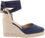 Castañer Handgemaakte sleehak espadrilles met lint Blue Dames - Thumbnail 1