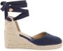 Castañer Handgemaakte Wedge Espadrilles met Lint Binden Blue Dames - Thumbnail 7