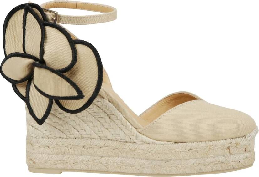 Castañer Hoge sleehak espadrilles met katoenen bovenwerk