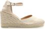 Castañer Ivoor Katoenen Sleehak Espadrilles White Dames - Thumbnail 7