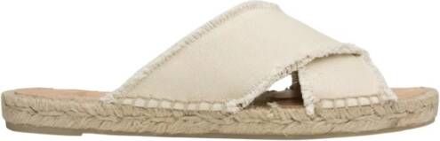 Castañer Ivory Palm Leaf Sandals