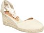 Castañer V-vormige Canvas Sleehak Espadrilles Beige Dames - Thumbnail 6