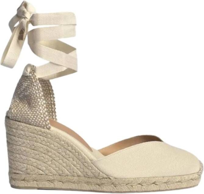 Castañer Ivory Wedge Espadrilles