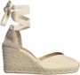 Castañer V-vormige Canvas Sleehak Espadrilles Beige Dames - Thumbnail 7