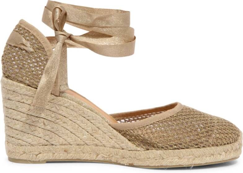 Castañer Koraal Wedge Espadrilles Lurex Schoenen