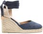 Castañer Handgemaakte sleehak espadrilles met lint Blue Dames - Thumbnail 2