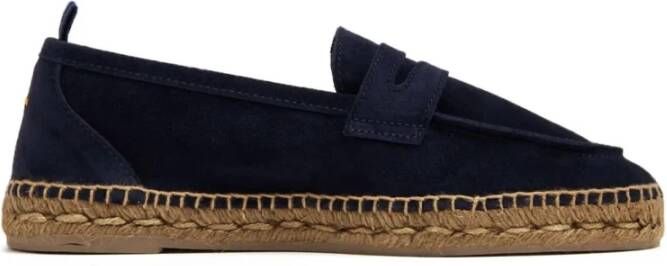 Castañer Marineblauwe Suède Espadrille Mocassin