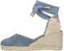 Castañer Handgemaakte Espadrille Sleehak Sandalen Blue Dames - Thumbnail 2