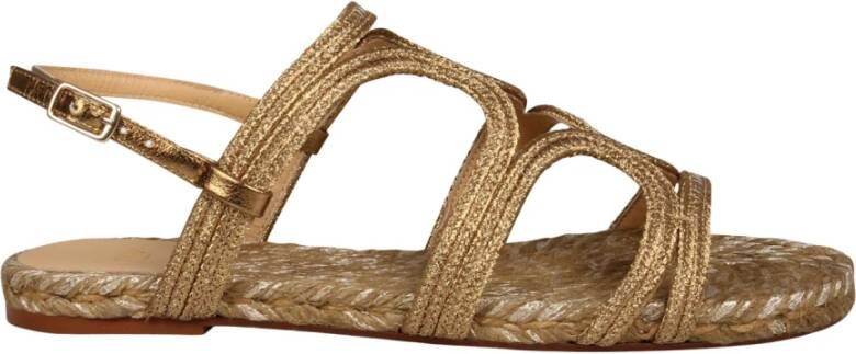 Castañer Metallic Handgemaakte Geweven Sandalen