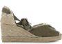 Castañer Militair Groene Open-Toe Espadrilla Green Dames - Thumbnail 2