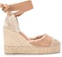 Castañer Natuurlijke Wedge Sandaal Catalina in Linnen Beige Dames - Thumbnail 1