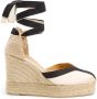 Castañer Ontworpen door Casilda se casa. Carmen satijnen espadrilles met 11 cm sleehak en dubbele platform. - Thumbnail 1