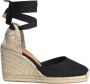 Castañer Zwarte Espadrille Sneakers met Enkelveters Black Dames - Thumbnail 4