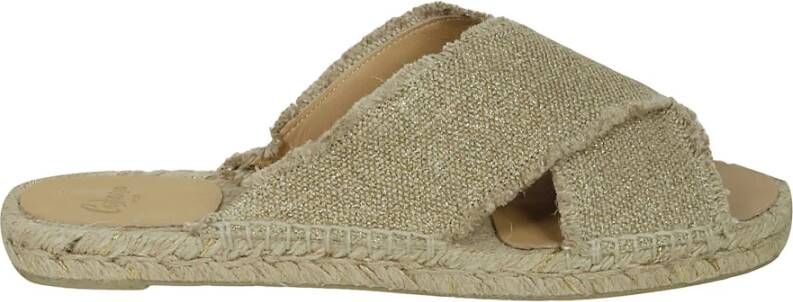 Castañer Palmera 032 Linnen Slippers Beige Dames