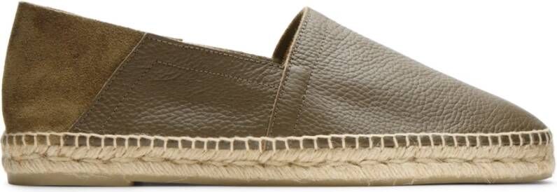 Castañer Groene Espadrilles met Gevlochten Raphia Zool Green Heren
